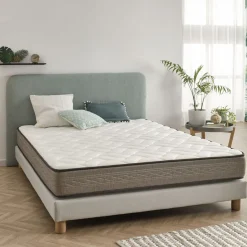 Colchón viscoelástico Luxury Bio Relax núcleo HR de alta densidad blanco/gris 21 cm