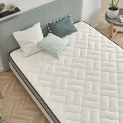 Colchón viscoelástico Luxury Bio Relax núcleo HR de alta densidad blanco/gris 21 cm