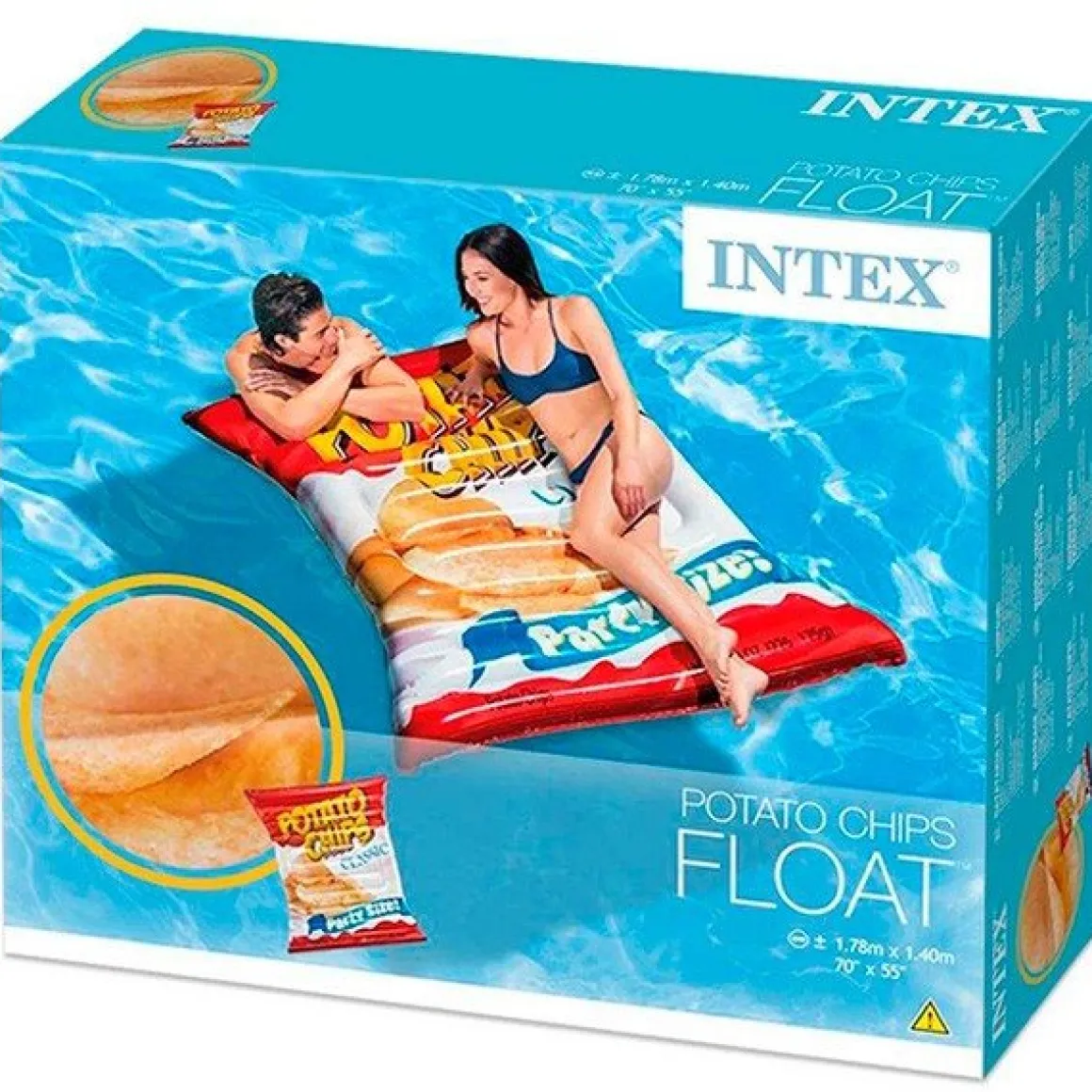 Colchoneta Bolsa de patatas fritas Intex 178 x 140 cm