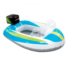 Colchoneta hinchable infantil Barca azul +3 años