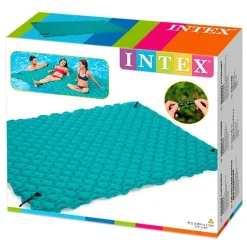 Colchoneta hinchable Intex para 3 personas turquesa 290x213 cm