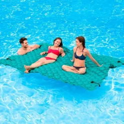 Colchoneta hinchable Intex para 3 personas turquesa 290x213 cm