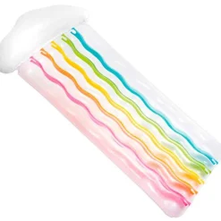 Colchoneta hinchable Rainbow Cloud Intex +14A blanco 25x180x86 cm