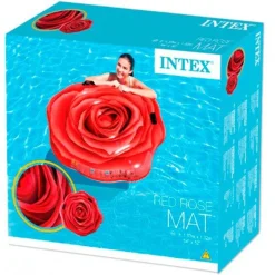 Colchoneta Rosa Intex con asas rojo Ø132 cm