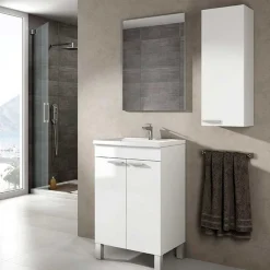 Columna de baño Koncept 1 puerta blanco 85x30x25 cm