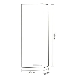 Columna de baño Koncept 1 puerta blanco 85x30x25 cm