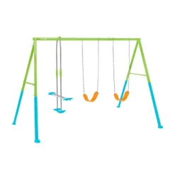 Columpio doble Intex con balancín 3-10A verde/azul 211x343x254 cm