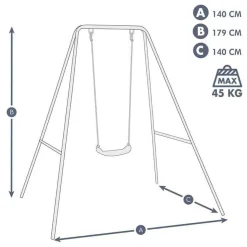 Columpio infantil Aktive Sports +3A verde 179x140x140 cm
