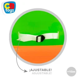 Columpio Infantil Cb Toys Doble Sistema De Seguridad 10m Naranja Verde 50 37 42 5 Cm