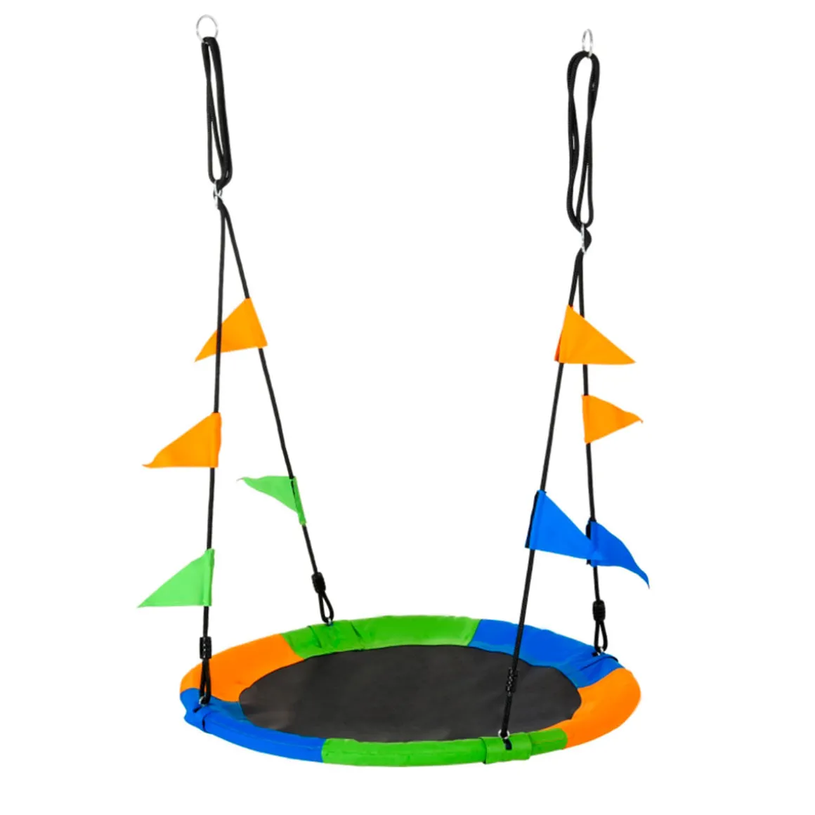 Columpio nido infantil Outsunny +3A multicolor Ø100x120/180 cm
