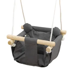 Columpio para bebés Play Aiyaplay regulable + cojín extraíble 9-36M gris 110-180x40x40 cm
