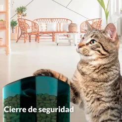 Comedero de mascotas automático Cecotec Pumba 6000 Purrfect Meal Smart Vision 6L WiFi, cámara y micrófono negro