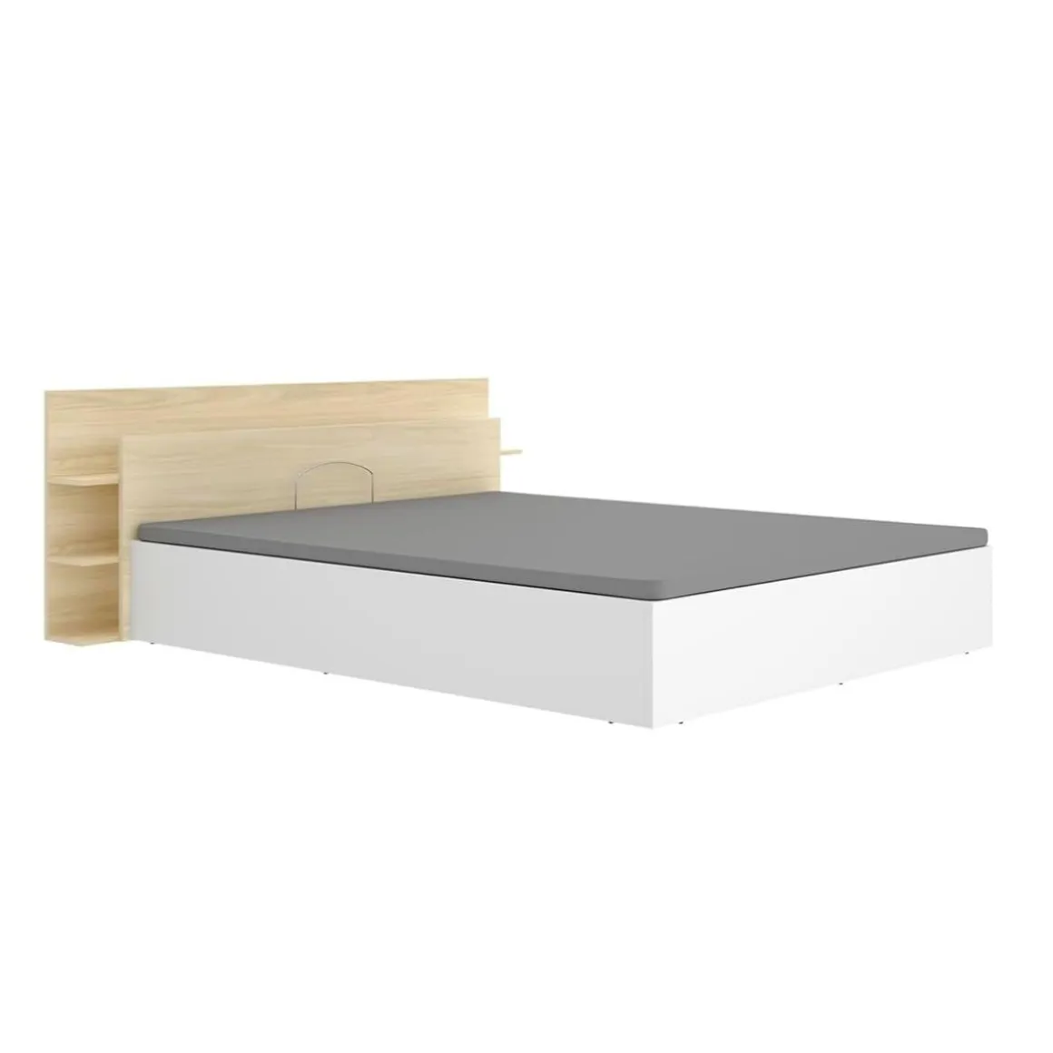 Composición de dormitorio Pack Tori cabecero con canapé natural/blanco 73x181,2x213 cm
