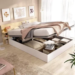 Composición de dormitorio Pack Tori cabecero con canapé natural/blanco 73x181,2x213 cm