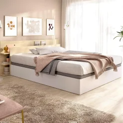 Composición de dormitorio Pack Tori cabecero con canapé natural/blanco 73x181,2x213 cm
