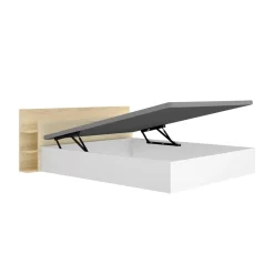 Composición de dormitorio Pack Tori cabecero con canapé natural/blanco 73x181,2x213 cm