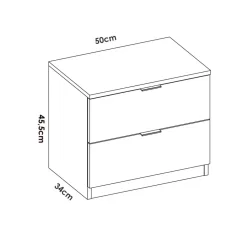 Composición de dormitorio Pack Len cabecero + estructura cama + 2 mesitas de noche blanco 96x251x196,4 cm