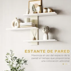 Composición de salón Antares Homcom con estantería natural
