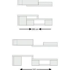 Composición de salón Argos Extend 2 293 cm natural/blanco mate