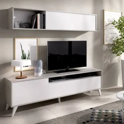 Composición de salón Bonn con módulo alto y mueble de TV