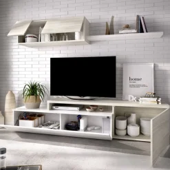 Composición de salón Elle con módulo alto y mueble de TV