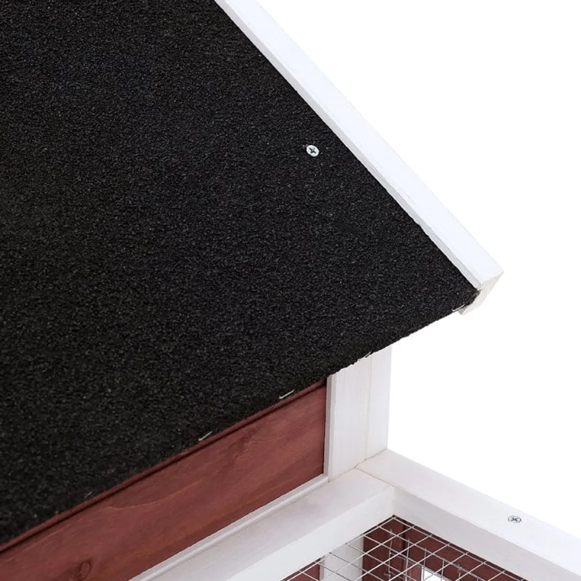 Conejera PawHut 2 niveles con rampa granate 92x122x62,6 cm