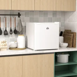 Congelador vertical Homcom 35L temperatura regulable E blanco 48,8 cm