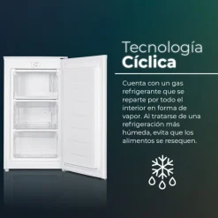 Congelador vertical Svan SCV85502E 60L cíclico E blanco 84,5 cm