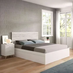 Conjunto cabecero y 2 mesitas Sweet para camas de 135-150 cm blanco velho/artik