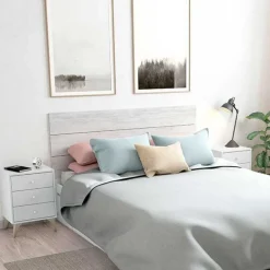 Conjunto cabecero y 2 mesitas Sweet para camas de 135-150 cm blanco velho/artik