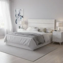 Conjunto cabecero y 2 mesitas Sweet para camas de 135-150 cm blanco velho/artik