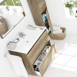 Conjunto de baño Dakota mueble de lavabo + espejo nordik 80 cm