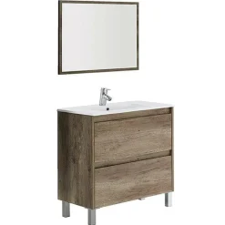 Conjunto de baño Dakota mueble de lavabo + espejo nordik 80 cm