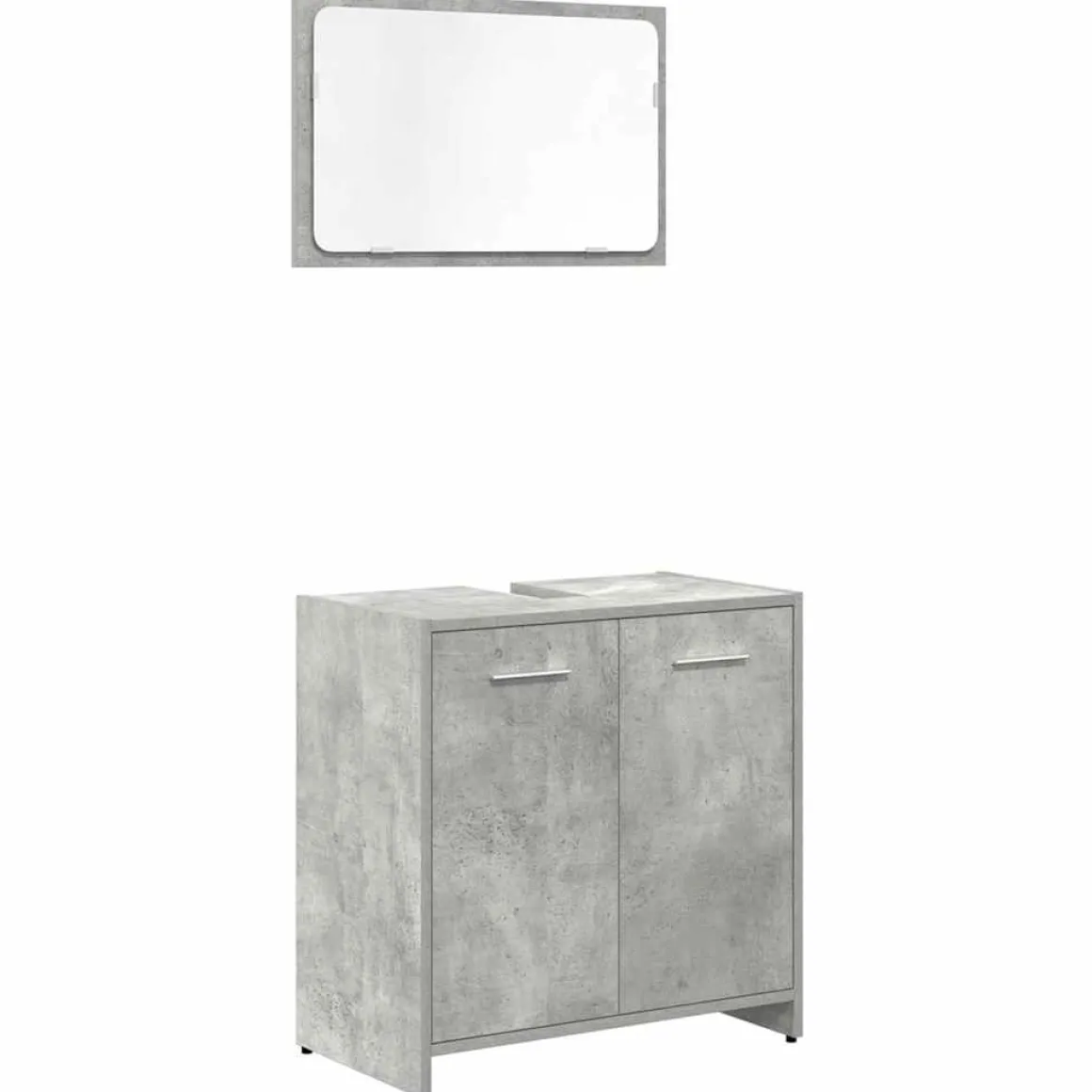 Conjunto de baño Gales mueble de lavabo + espejo + armario gris