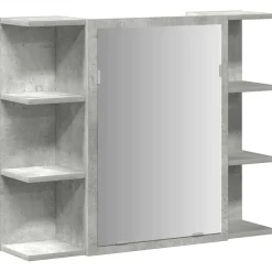 Conjunto de baño Irlanda mueble de lavabo + espejo + armario gris