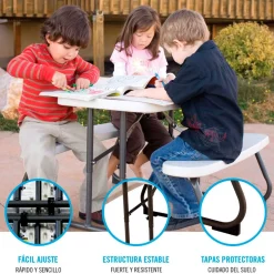Conjunto de camping infantil Lifetime 4 niños blanco 53,5x82,5x90 cm