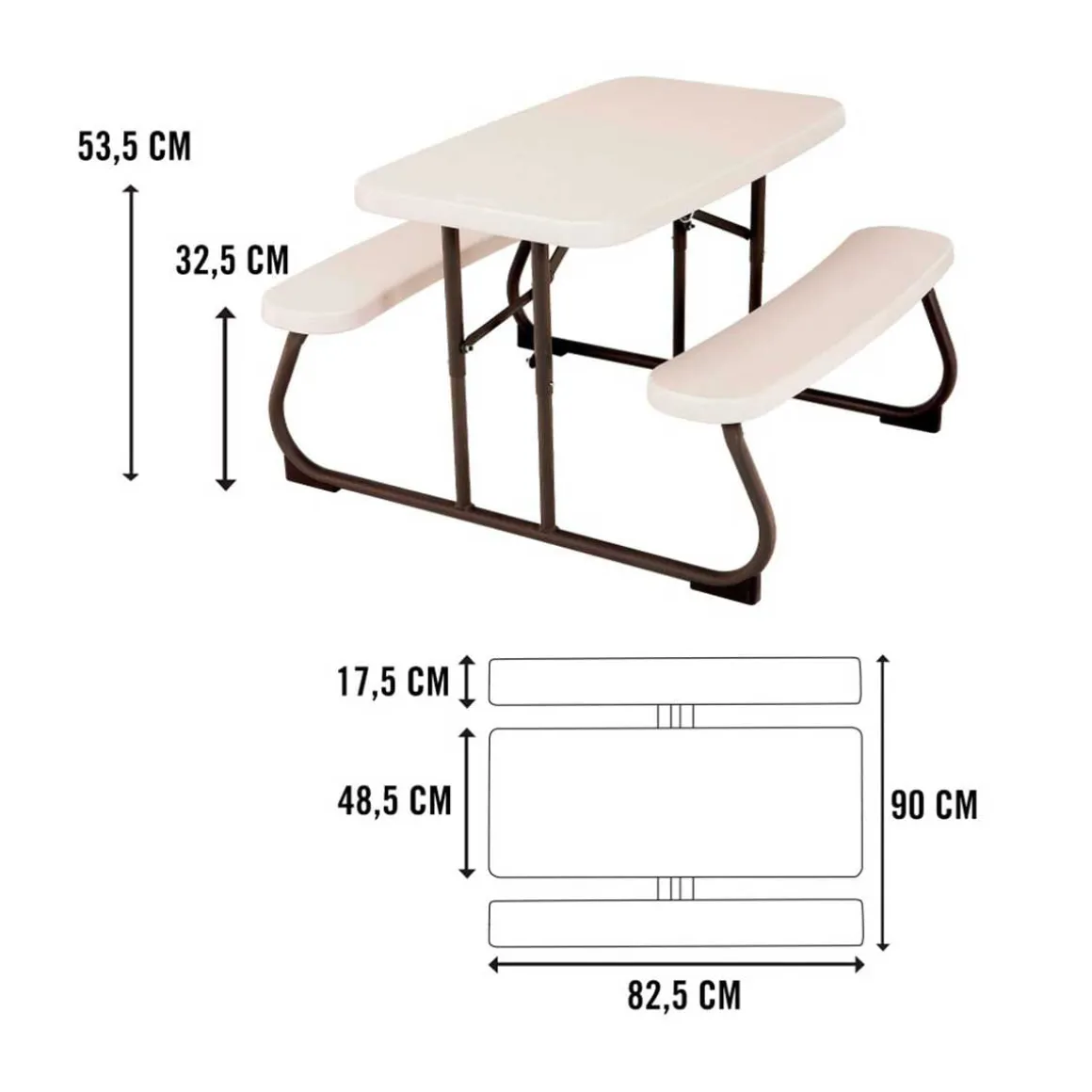 Conjunto de camping infantil Lifetime 4 niños blanco 53,5x82,5x90 cm