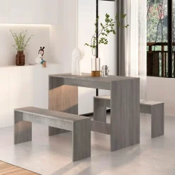 Conjunto de comedor Jamaica 1 mesa + 2 bancos