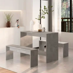 Conjunto de comedor Jamaica 1 mesa + 2 bancos