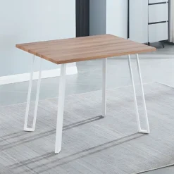Conjunto de comedor Jansen 1 mesa + 5 sillas madera/blanco