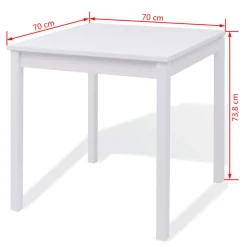 Conjunto de comedor Larisa 1 mesa + 4 sillas blanco