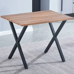 Conjunto de comedor Videl 1 mesa + 5 sillas roble/negro