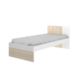 Conjunto de dormitorio Dina Pack 3 cama + cómoda + mesita blanco/natural