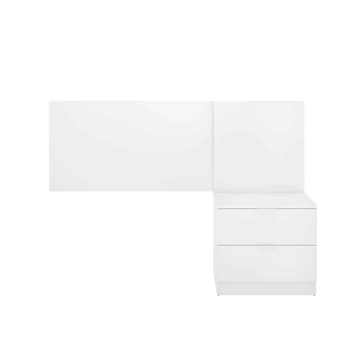 Conjunto de dormitorio Flow cabecero con mesita de noche blanco 96x141 cm