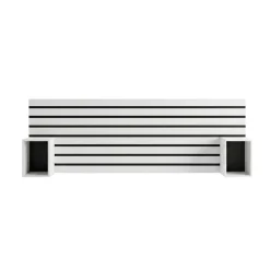 Conjunto de dormitorio Kroma cabecero con 2 mesitas de noche flotante 70x214x3 cm