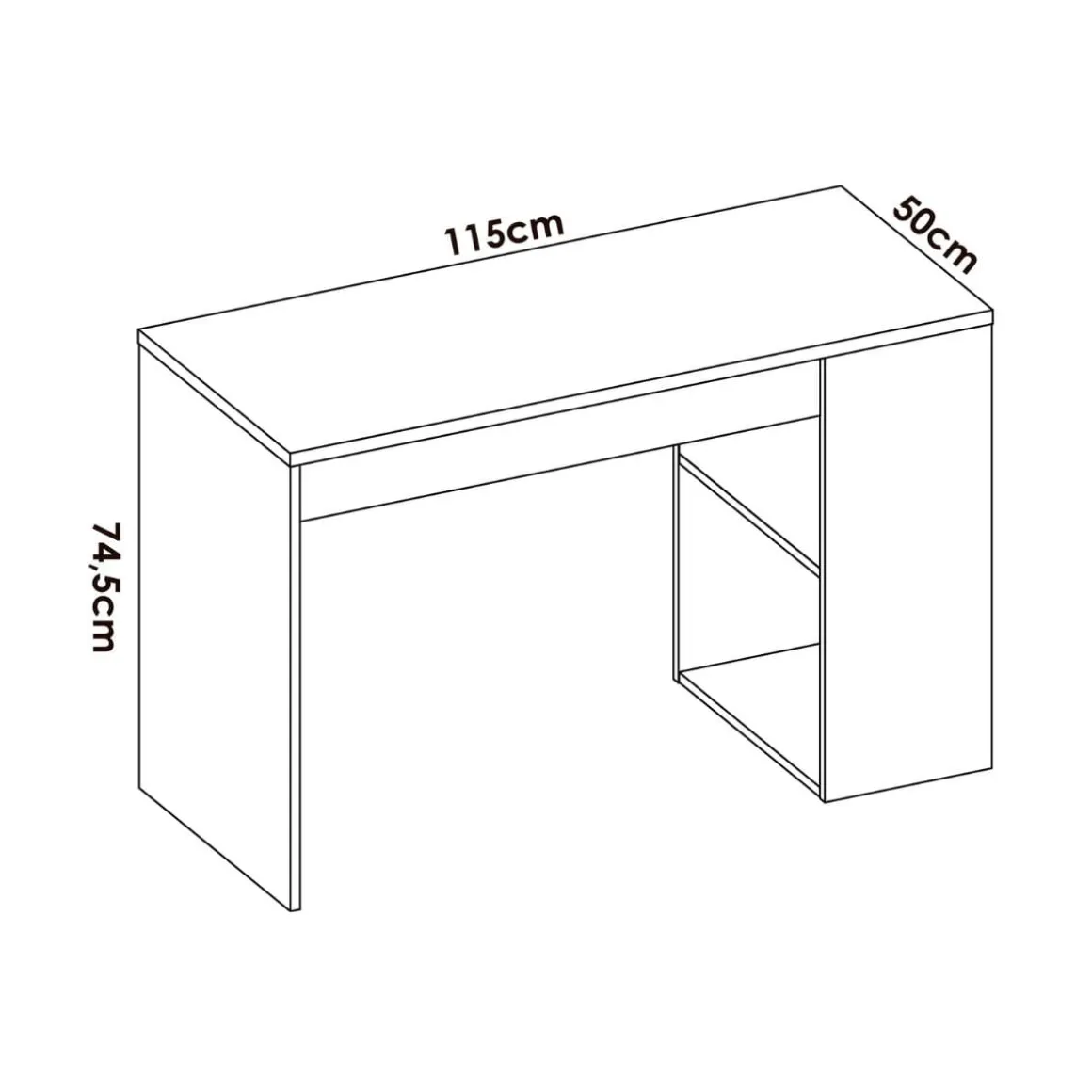 Conjunto de dormitorio Top Pack 2 cama + mesita + escritorio + armario