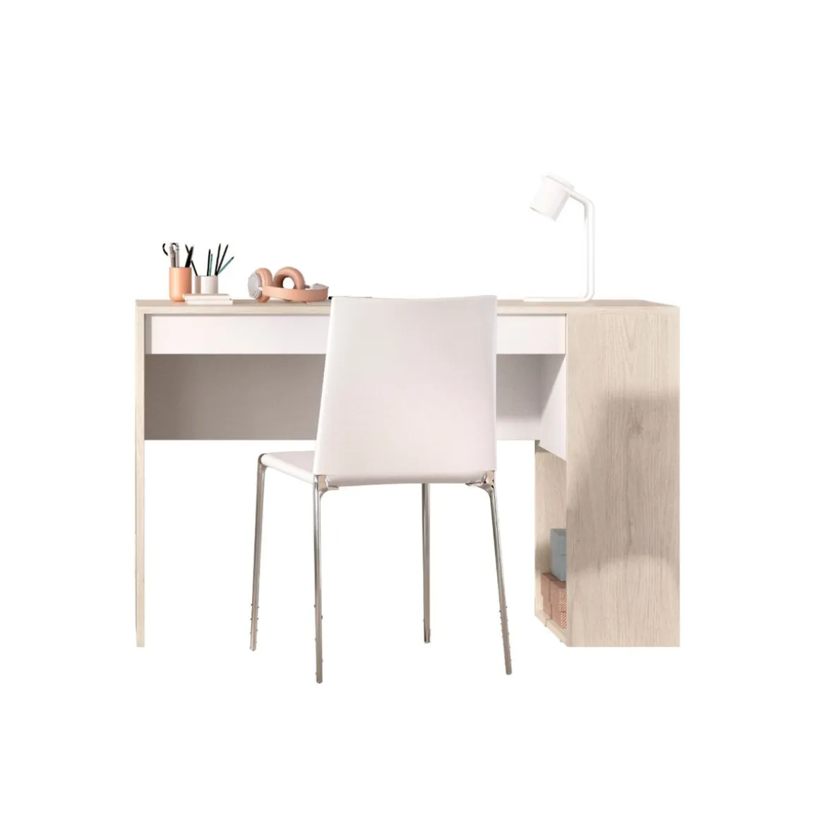 Conjunto de dormitorio Top Pack 2 cama + mesita + escritorio + armario
