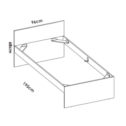 Conjunto de dormitorio Top Pack 2 cama + mesita + escritorio + armario