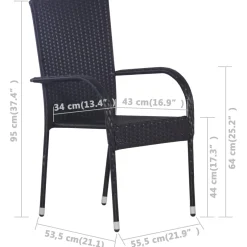 Conjunto de jardín 1 mesa + 2 sillas