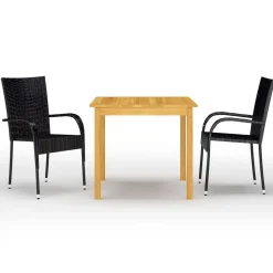 Conjunto de jardín 1 mesa + 2 sillas